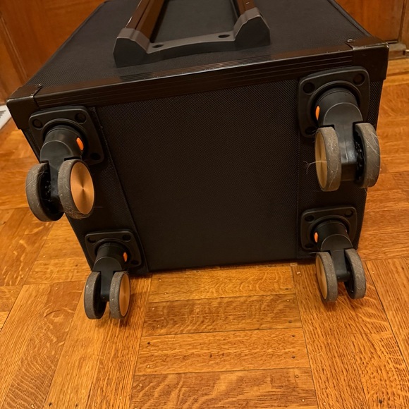 BELLAMI Black and Gold Rolling Travel Bag - Picture 9 of 9